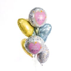 Аг 19''/48 см, Сердце, Светло-голубой, 1 шт.