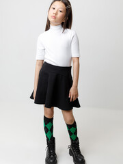 юбка  для девочки  К 7148/черный