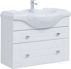 Aquanet 306205 Тумба c раковиной Рондо 85 2 ящ. (Yatao) цв. белый глянец (306205) фото