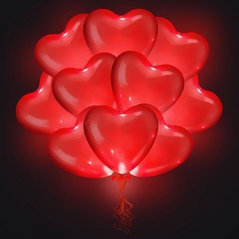Светящиеся шары Сердца 40 см