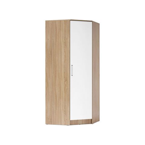 С/Г Мартина Шкаф угловой для одежды (Белый глянец, сонома)