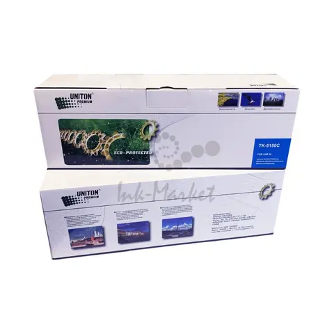 Совместимый тонер-картридж UNITON Premium TK-5150C для KYOCERA ECOSYS P6035, M6035, M6535 син (10K) GREEN LINE (Eco Protected)