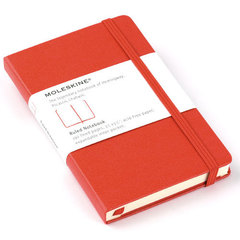 Moleskine Red Pocket Ruled Notebook