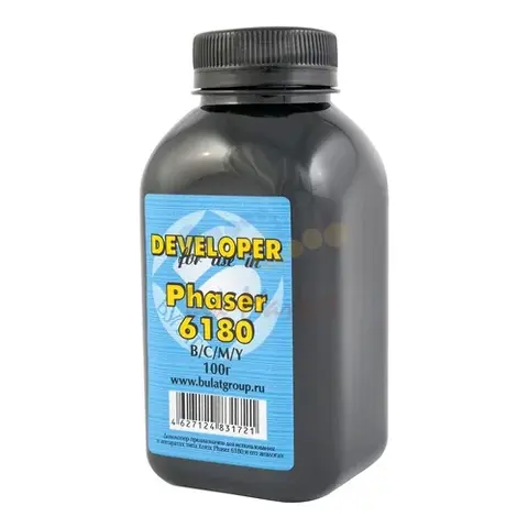 Девелопер БУЛАТ Phaser 6180 для Xerox Phaser 6180 (CMYK, банка 100 г)
