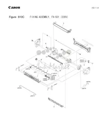 Canon - FM2-D447 - FX-501 - FX501 - Original 220v Fuser Fixing Unit