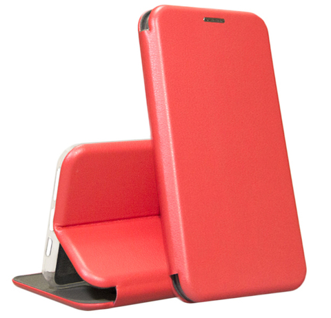 Чехол-книжка из эко-кожи Deppa Clamshell для Huawei Honor X8 (Красный)