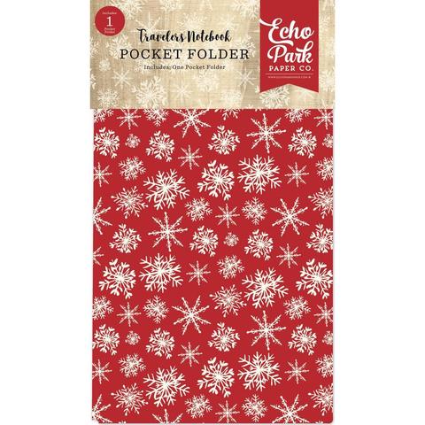 Конверт для тревелбука  - 11х21 см-Echo Park Traveler's Notebook - Christmas Pocket Folder- 1 шт
