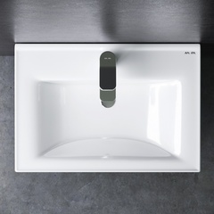 Тумба с раковиной, напольная, 65 см, 2 ящика, белый глянец,  AM.PM X-Joy - M85AFSX0652WG