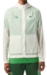 Куртка теннисная Lacoste SPORT Roland Garros Edition After-Match Jacket - white/green