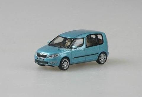 Skoda Roomster II facelift 2013 Miami blue Abrex 1:43