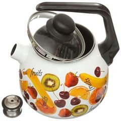 Чайник сталь, эмал, 3 л, свист, руч консоль, Vitross, Fruits, 1RС12