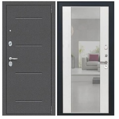 Купить Входная дверь L 51 - Алиса ПВХ ясень белый с зеркалом