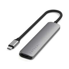 USB-хаб Satechi 6-в-1 USB-C Slim Multiport Adapter 4K, серый космос