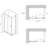Abber AG30100B-S60B Душевой уголок, 100x60x195, цвет: чёрный