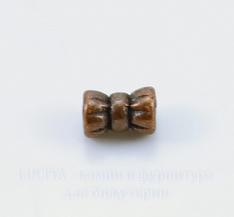 Бусина металлическая "Конфетка" 6х4 мм (цвет - античная медь), 20 штук