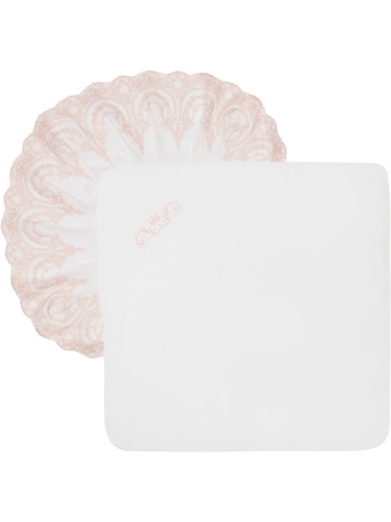 Кружевной уголок с розовым кордовым кружевом