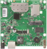 MikroTik RouterBOARD 912UAG with 600Mhz Atheros CPU, 64MB RAM, 1xGigabit LAN, USB, miniPCIe, built-in 2.4Ghz 802.11b/g/n 2x2 two chain wireless, 2xMMCX connectors, RouterOS L4