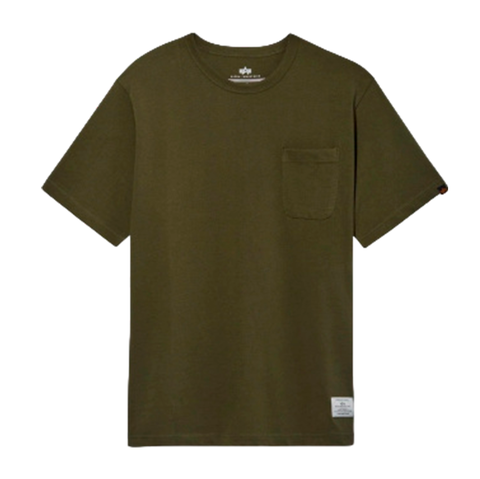 Футболка Alpha Industries Essential Pocket Olive (Зеленая)