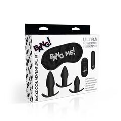 Набор для анальной стимуляции 28X Backdoor Adventure Remote Control 3 Piece Butt Plug Vibe Kit - 