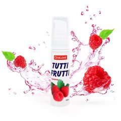 Гель-смазка Tutti-frutti с малиновым вкусом - 30 гр. - 