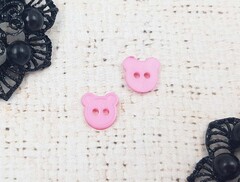 Пуговицы "Мишка", р. 1,1х1,2 см, розовый