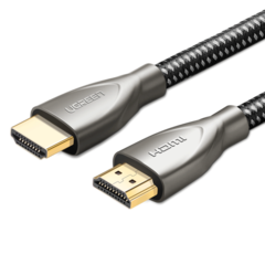 Кабель UGREEN HD131 HDMI Carbon Fiber Zinc Alloy Cable 3 м, серый