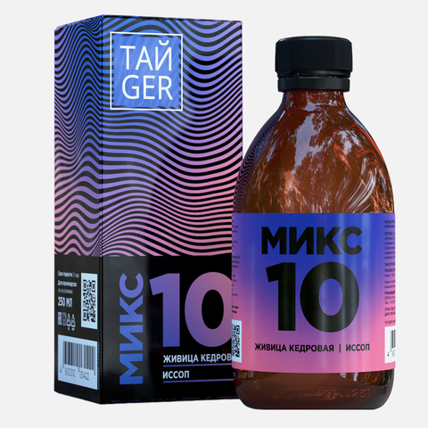 ТАЙGER Микс 10 : Клеточный сок с живицей кедровой и иссопом, 250 мл