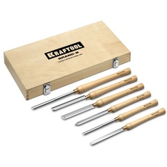 KRAFTOOL Grand-6 6 предм., набор токарных резцов по дереву (18368)