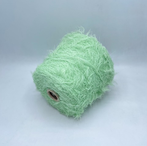 Бобинная пряжа (пр.Италия), art-Feather 130м/100гр.80%Меринос, 10%Шелк, 10%Полиамид, цвет-Салатовый арт.31411