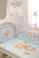 Комплект в кроватку 7 пр. "Mika сатин" (молочный)