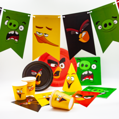Гирлянда Флажки, Angry Birds, 180 см.
