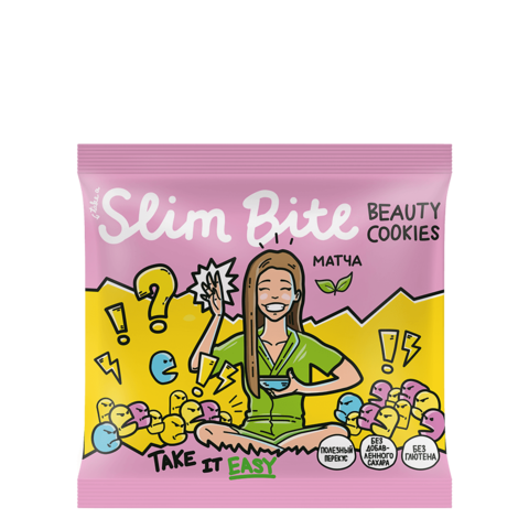 Печенье Slim Bite «Матча», без глютена и сахара