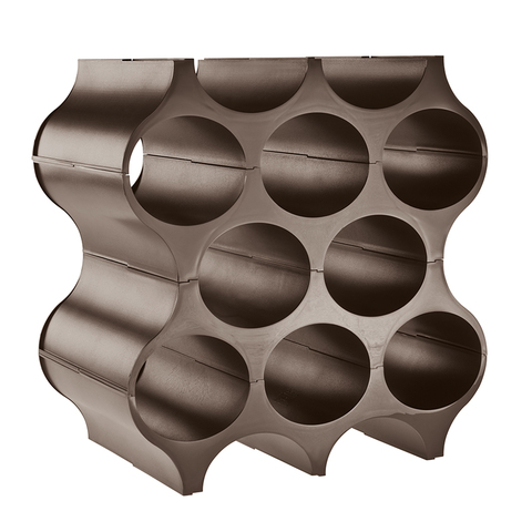 Подставка для бутылок SET-UP, серо-коричневая