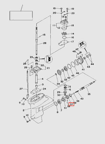 Муфта сцепления  для лодочного мотора T15, OTH 9,9 SEA-PRO