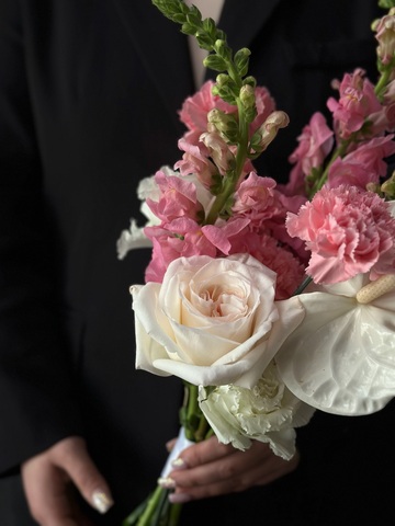 Букет невесты «Розовый раф»