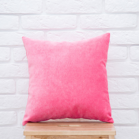 Подушка 40*40 микровельвет (розовая)