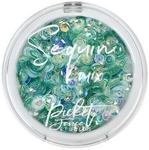 Декоративные пайетки - Picket Fence Sequin Mix Green Fairy -14гр