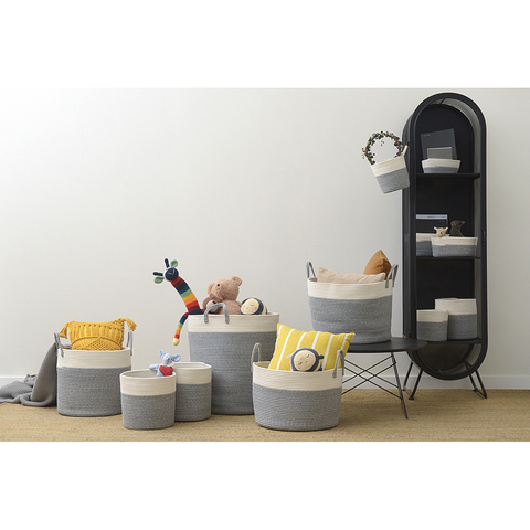 Корзина для хранения Bergenson Bjorn Ulrik 48х35см кремовая/светло-серая