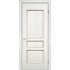 Купить Межкомнатная дверь с багетом шпон Альба ясень белый глухая