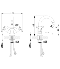 LEMARK Серия plus SPIRIT. Смеситель для умывальника с поворотным изливом – LM1907C