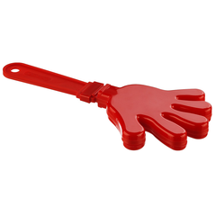 ЗУБР 28 см, пластиковая, красная, ладошка-хлопушка болельщика (69999)