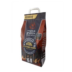 Уголь древесный Красный дракон, пакет с ручками, 15 л (2.5кг), 253571