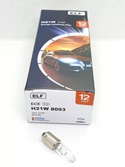 Галогенная лампа ELF H21W 12V 21W BAY9s (1 шт)