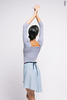 Wrap chiffon skirt with ties | bright_sky