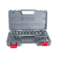 НИЗ Шоферский инструмент №2Д, 15 предм., 1/2?, в пластиковом кейсе, набор торцовых головок (2761-20)