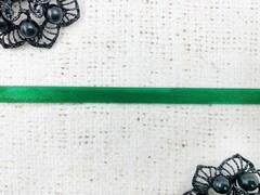 Лента атласная, ш. 0,6 см, травяной