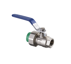 Кран шаровой разъёмный с внутренней резьбой RIIFO Alba PP-R/латунь 63-2"ВР зелёный