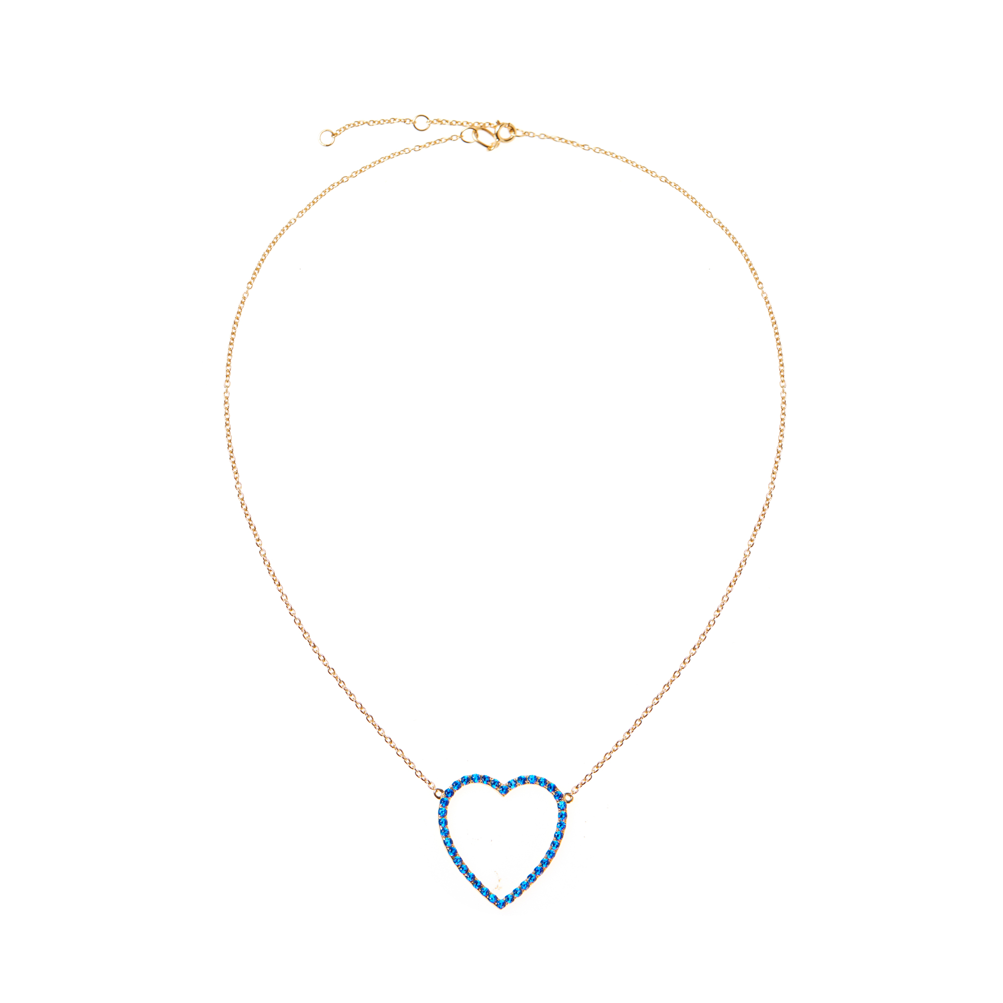колье viva la vika gold heart necklaces crystal 1 шт VIVA LA VIKA Колье Gold Heart Necklaces - Dark Blue