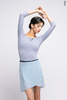 Wrap chiffon skirt with ties | bright_sky