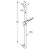 Kludi 678400500 Kludi 67 840 0500 Freshline Душевой гарнитур H=900 мм, Ø120 мм, 1 режим, 29 л/мин